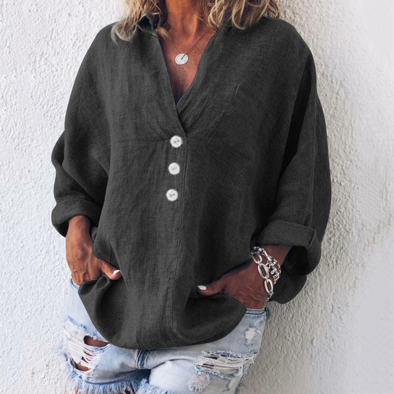 Arina | Stylish One-Colour Pullover With Buttons