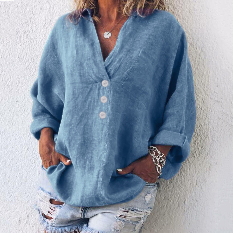 Arina | Stylish One-Colour Pullover With Buttons