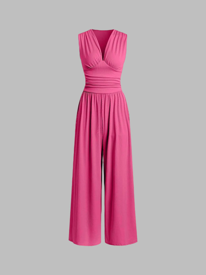 Amanda | Chic Sleeveless Wide-Leg Jumpsuit