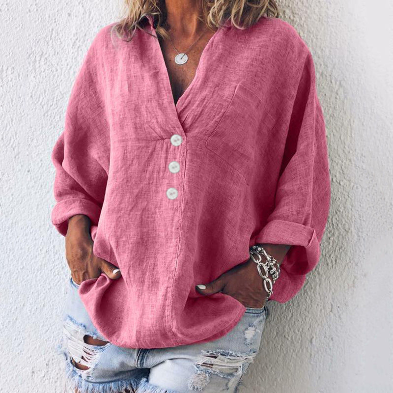 Arina | Stylish One-Colour Pullover With Buttons