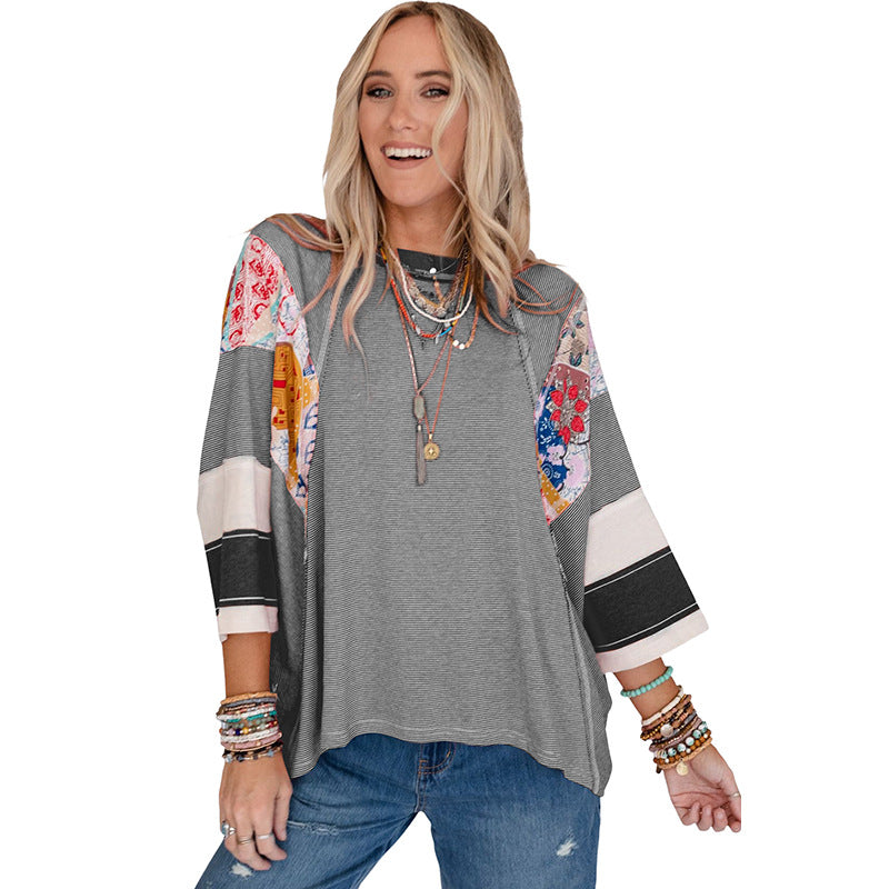 Alisa | Trendy Lightweight Patchwork Sweater