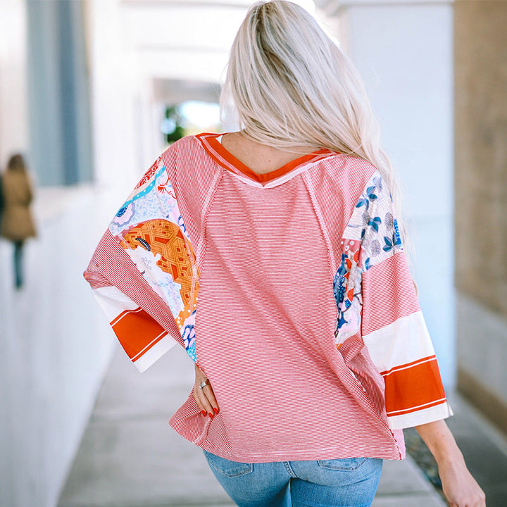 Alisa | Trendy Lightweight Patchwork Sweater