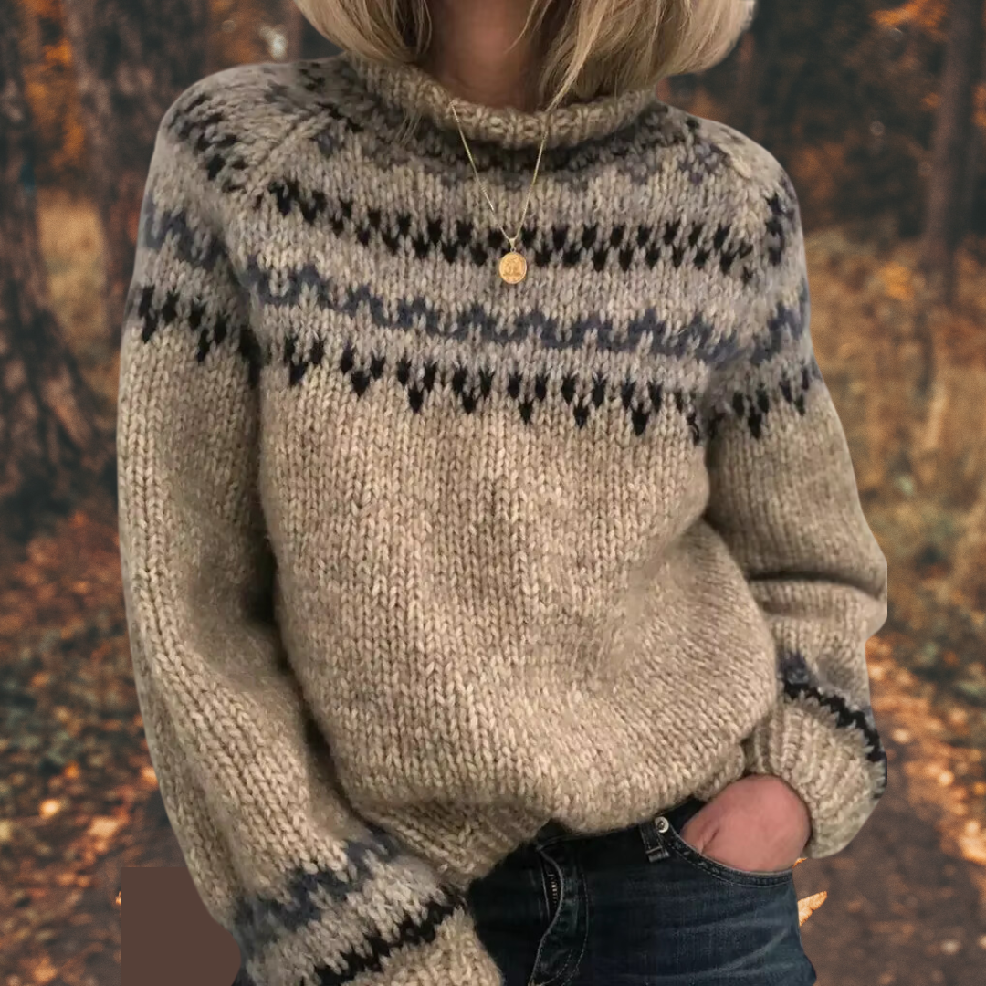 Ariel | Casual Women's Nordic Knit Sweater