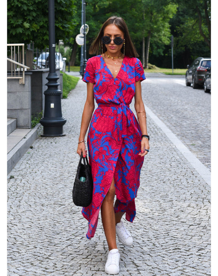 Lauren | Floral Wrap Midi Dress