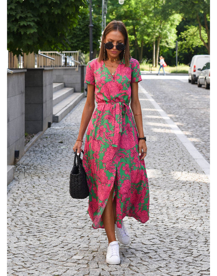 Lauren | Floral Wrap Midi Dress