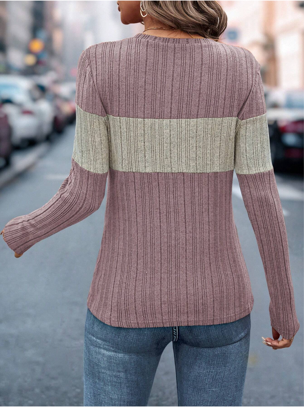 Irena | Casual Blocktone Knit Sweater