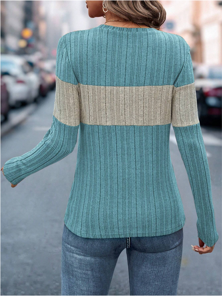 Irena | Casual Blocktone Knit Sweater