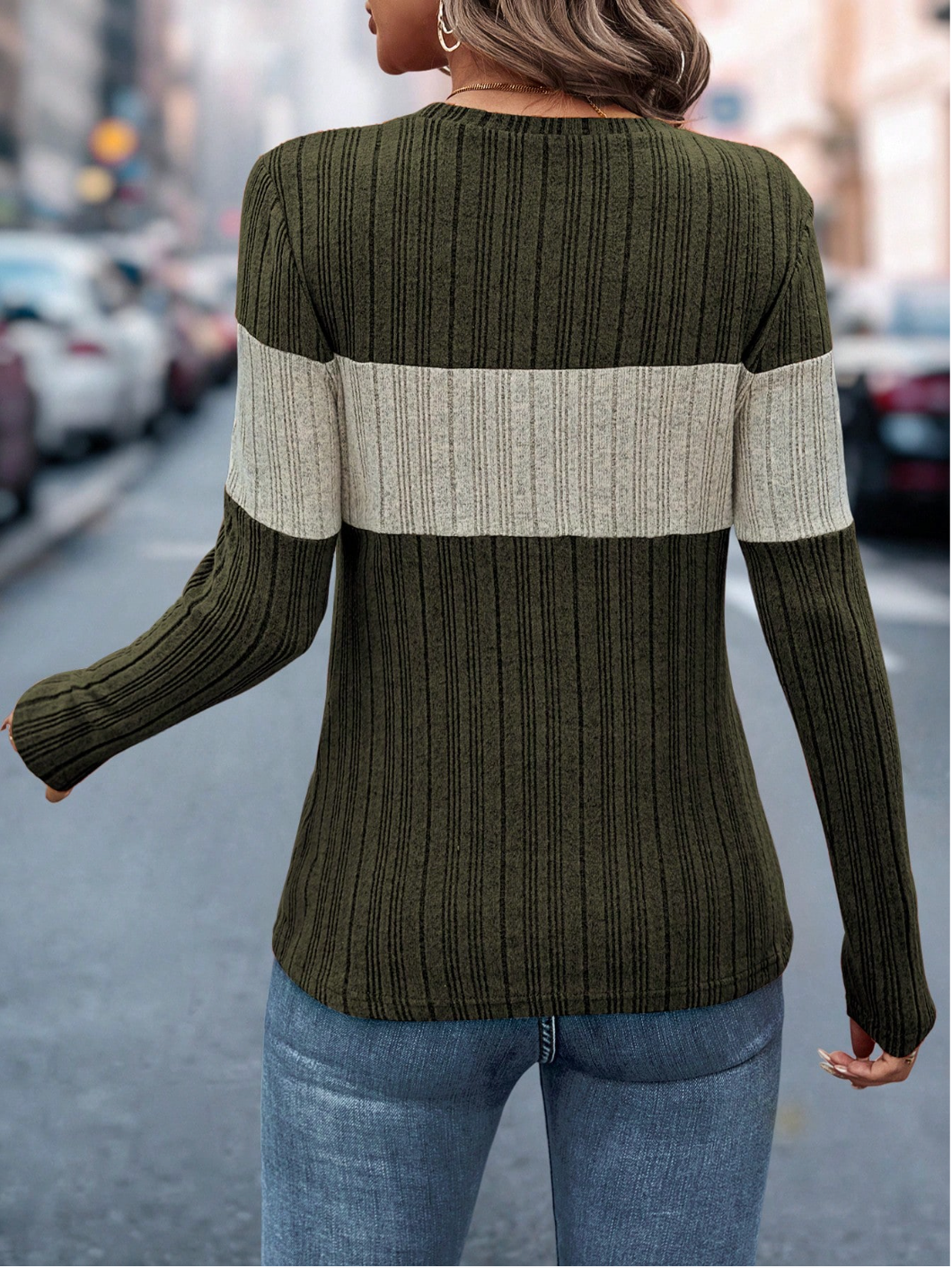 Irena | Casual Blocktone Knit Sweater