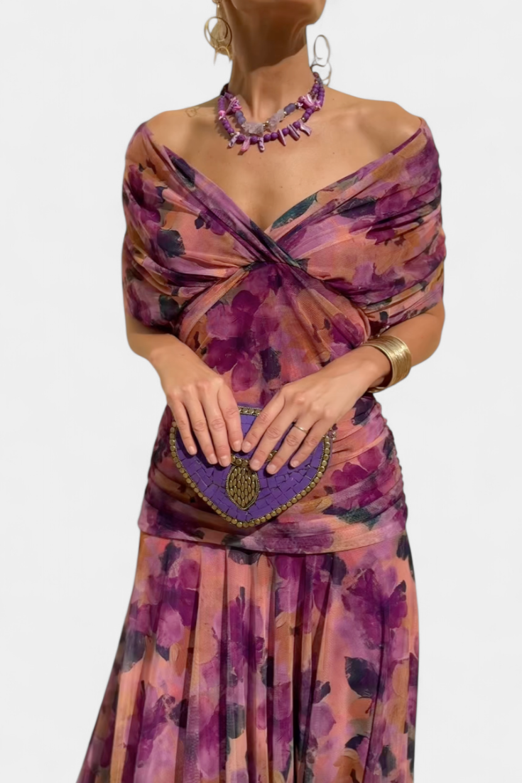 Dina | Long V-Neck Dress