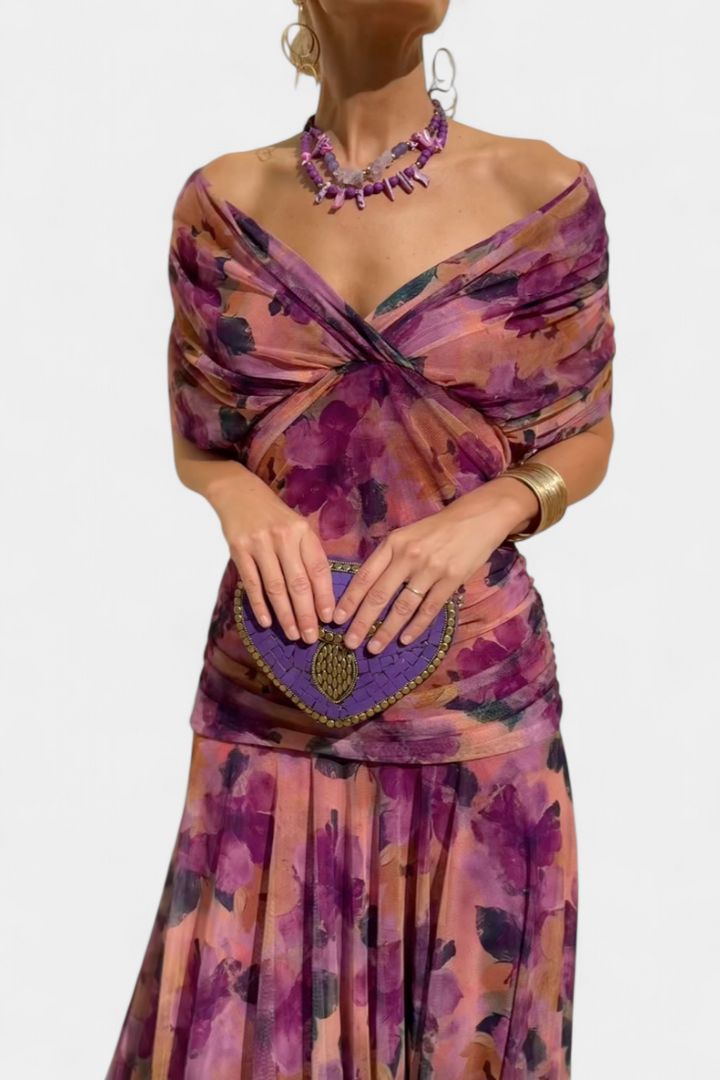 Dina | Long V-Neck Dress