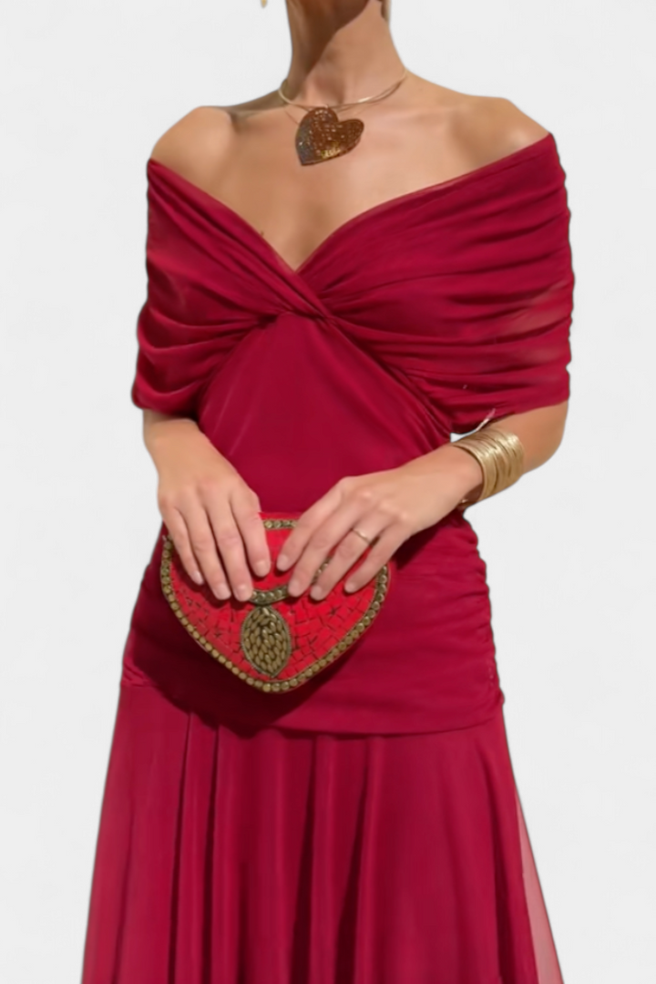Dina | Long V-Neck Dress