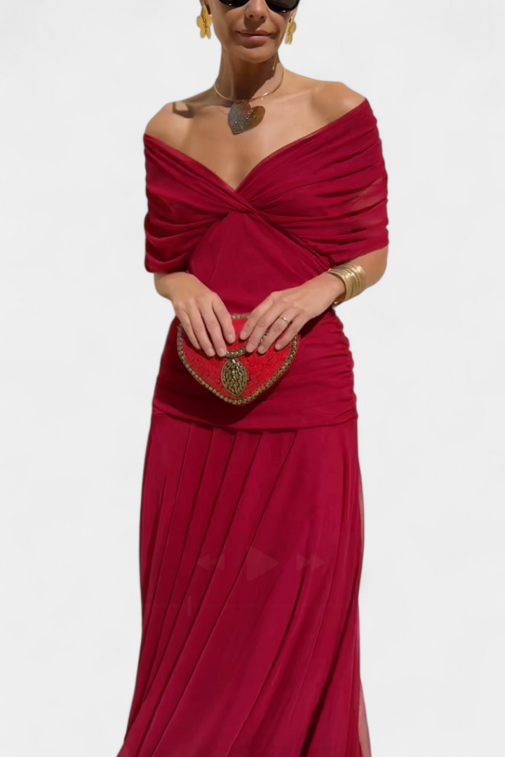 Dina | Long V-Neck Dress