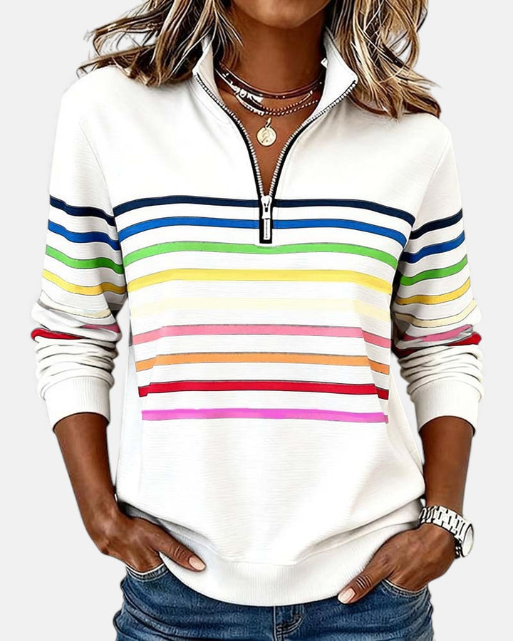 Amani | Casual Colourful Half Zip Sweater