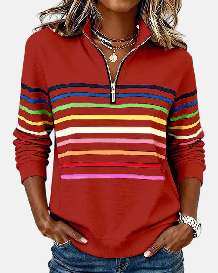 Amani | Casual Colourful Half Zip Sweater