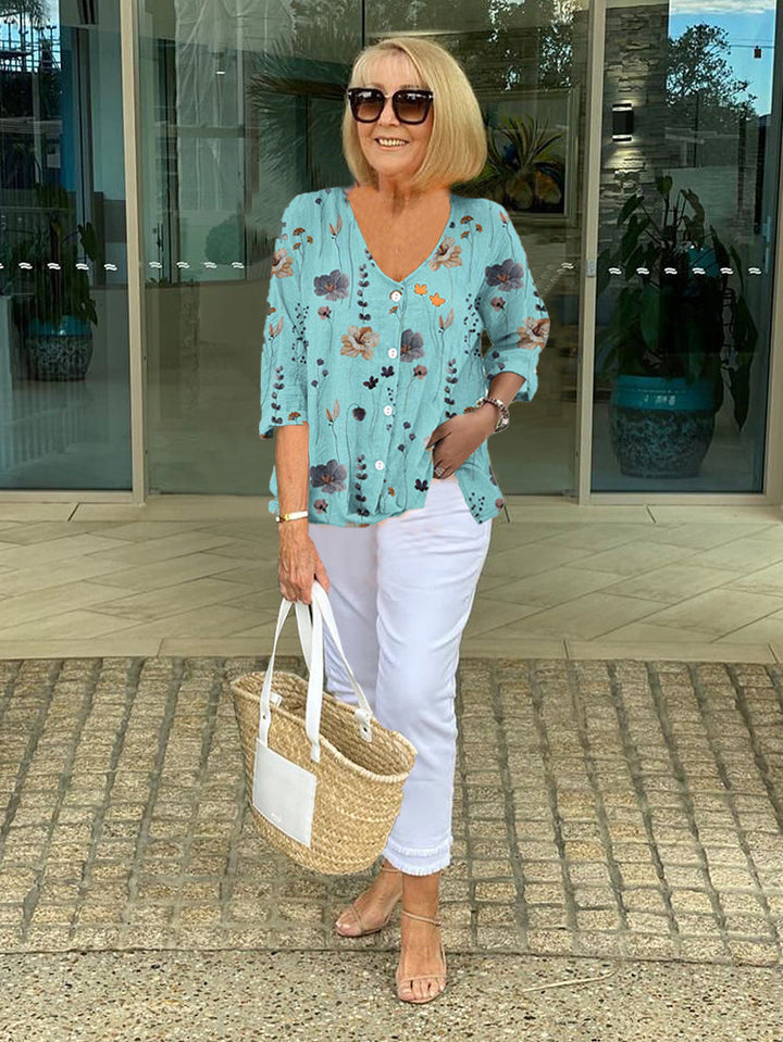 Cena | Elegant Flower Blouse