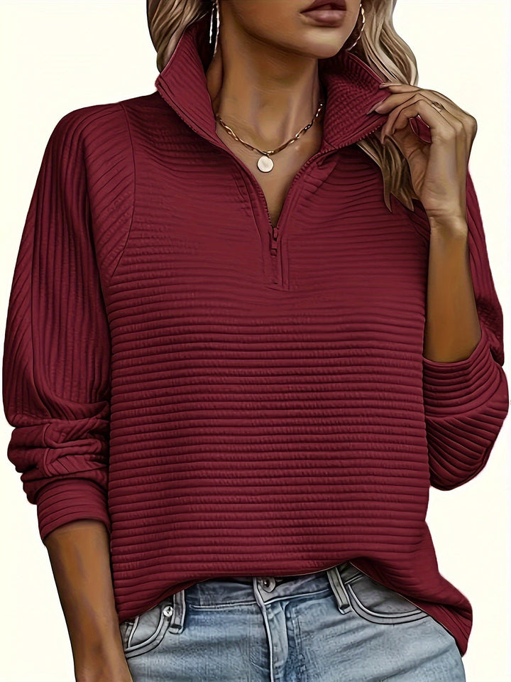 Hina | Elegant Half-Zip Knit Sweater