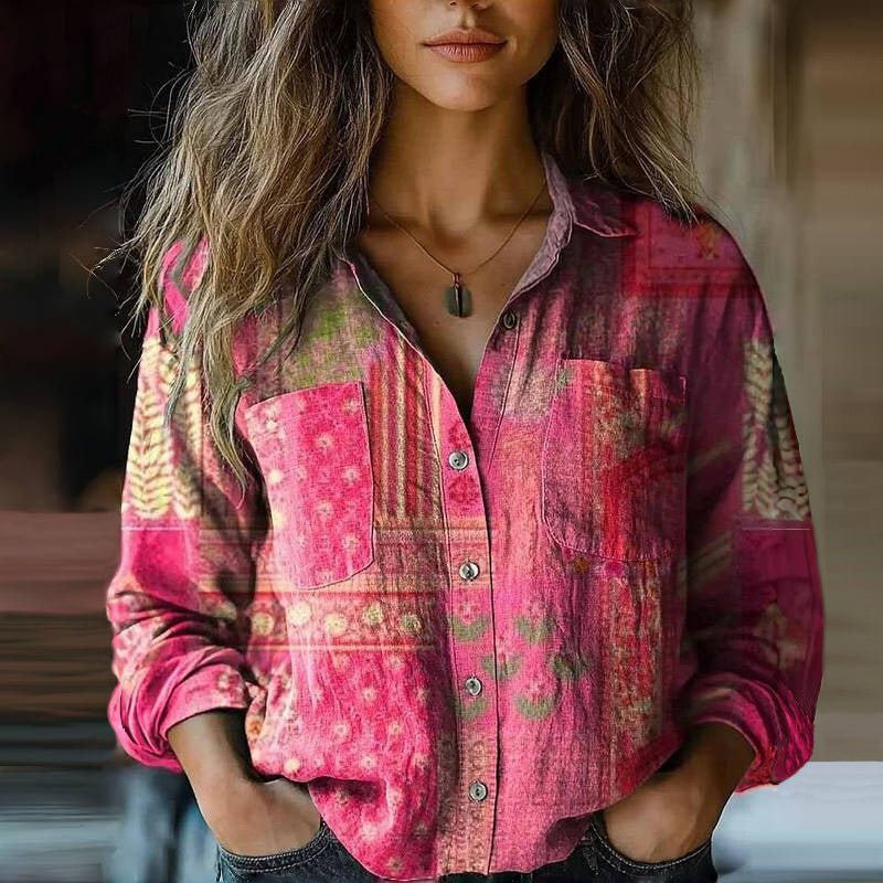 Marie | Premium Vintage Printed Blouse