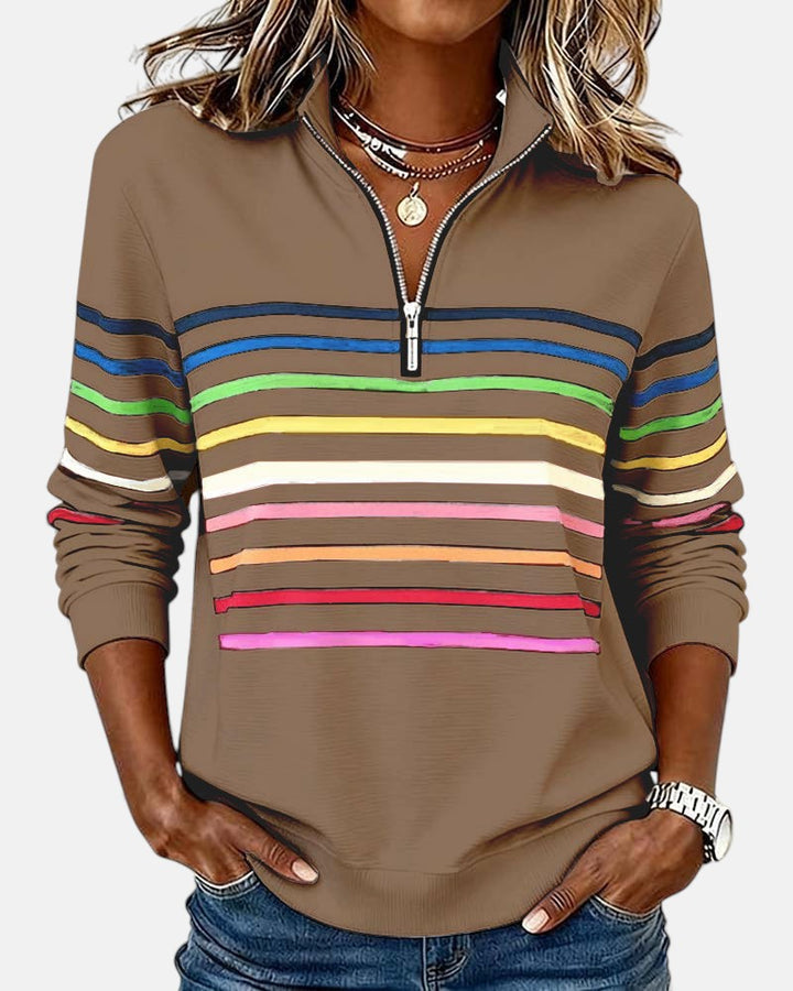 Amani | Casual Colourful Half Zip Sweater