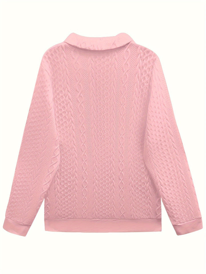 Diana | Chic Long Sleeve Zip Sweater