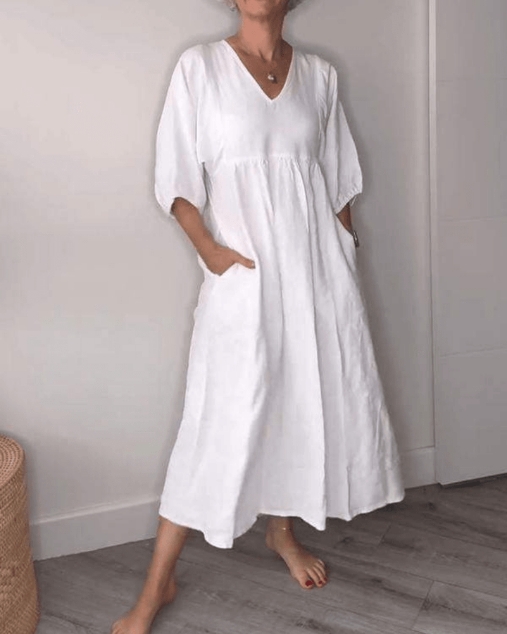 Louise | Elegant V-Neck Maxi Dress