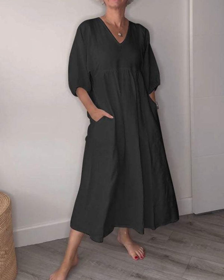 Louise | Elegant V-Neck Maxi Dress