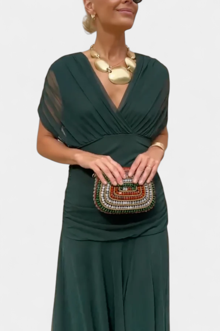Dina | Long V-Neck Dress