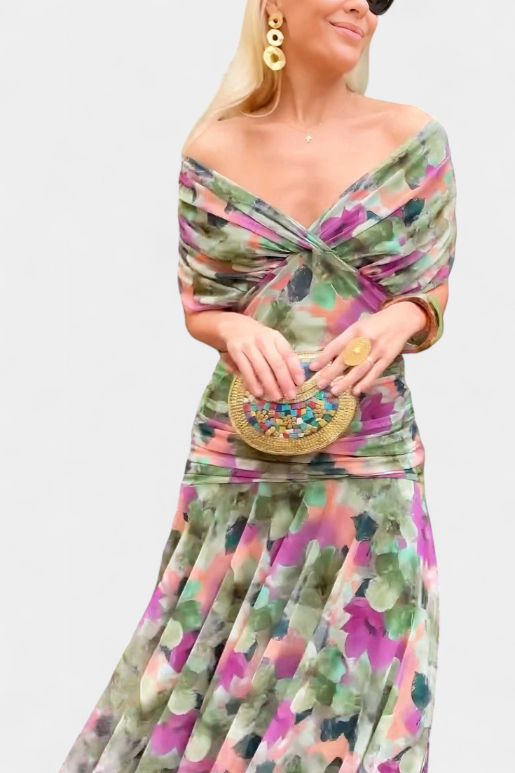 Dina | Long V-Neck Dress