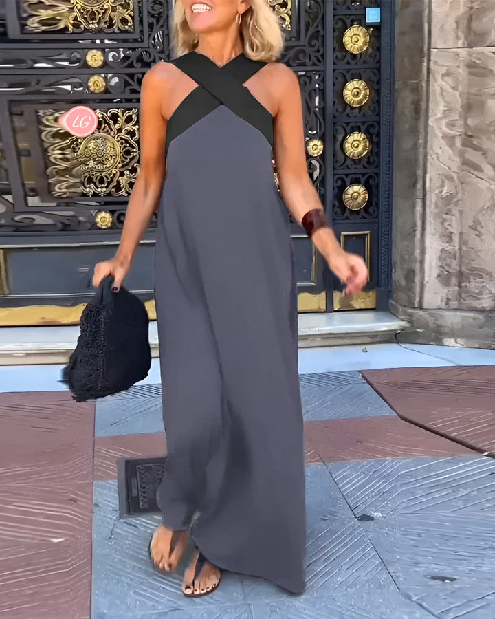 Katherine | Elegant Dress With Crossed Straps