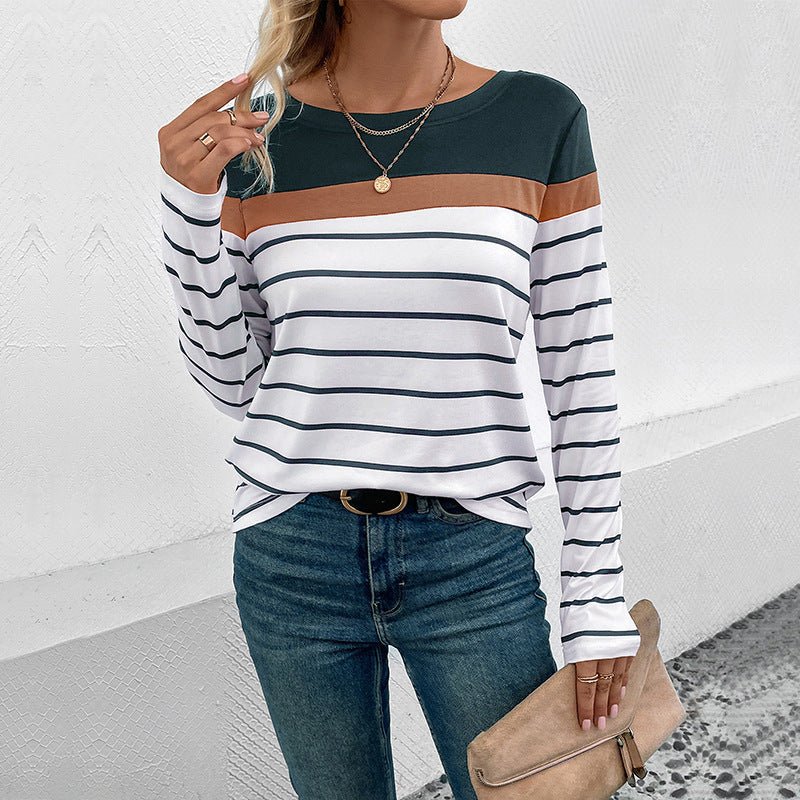 Jana | Premium Striped Casual - Long Sleeve Vintage Women's Sweater
