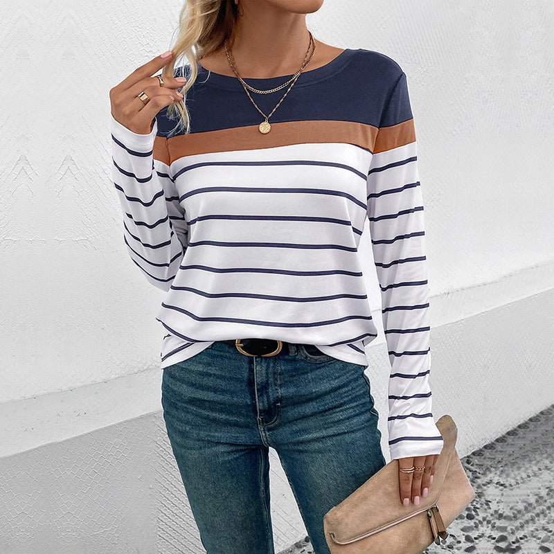 Jana | Premium Striped Casual - Long Sleeve Vintage Women's Sweater