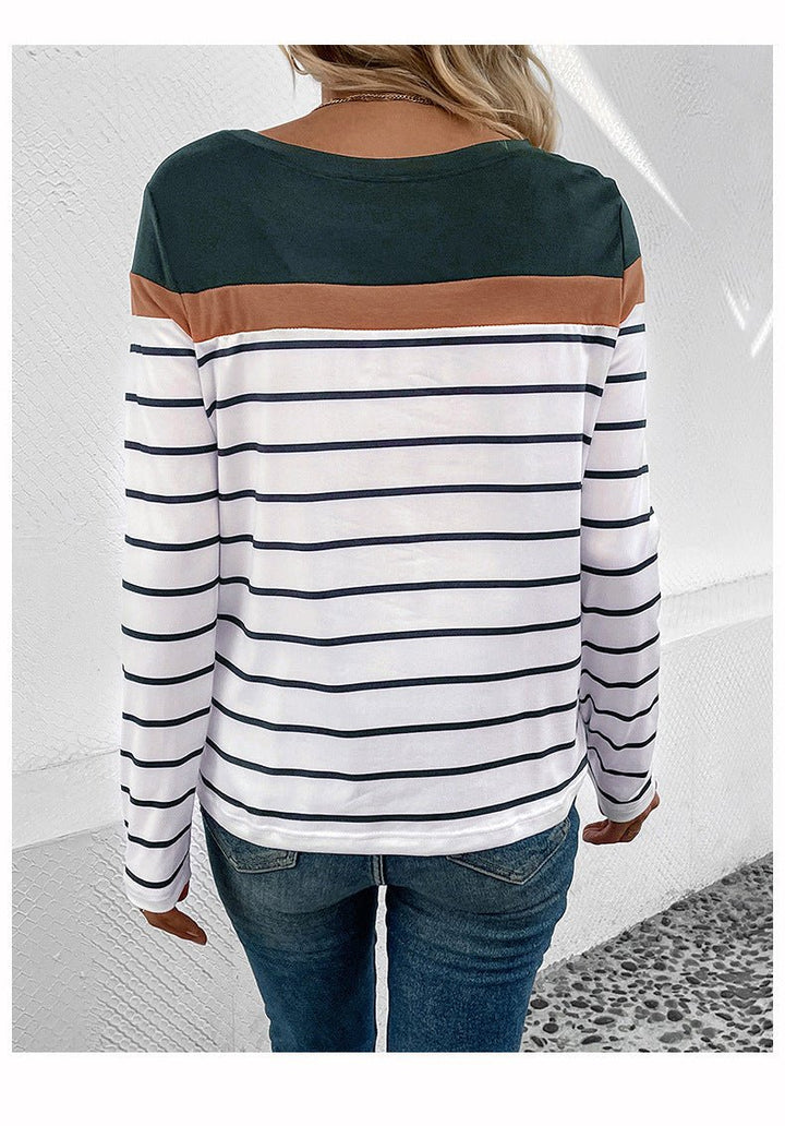 Jana | Premium Striped Casual - Long Sleeve Vintage Women's Sweater