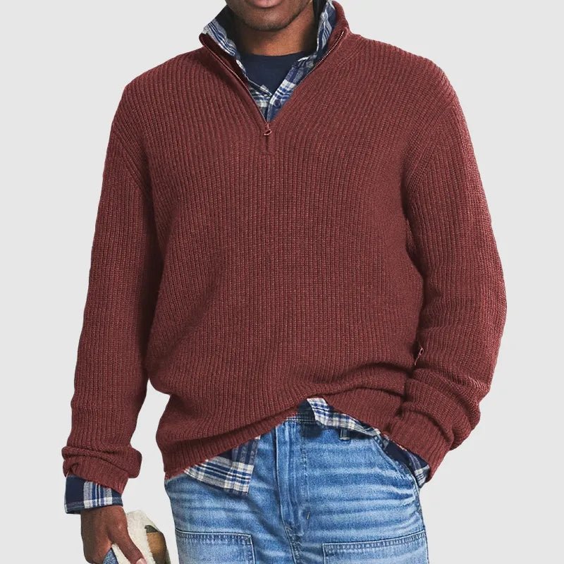 Leon | Casual Pill-Free Quarter-Zip Sweater