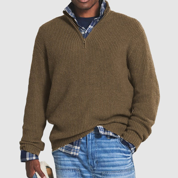 Leon | Casual Pill-Free Quarter-Zip Sweater