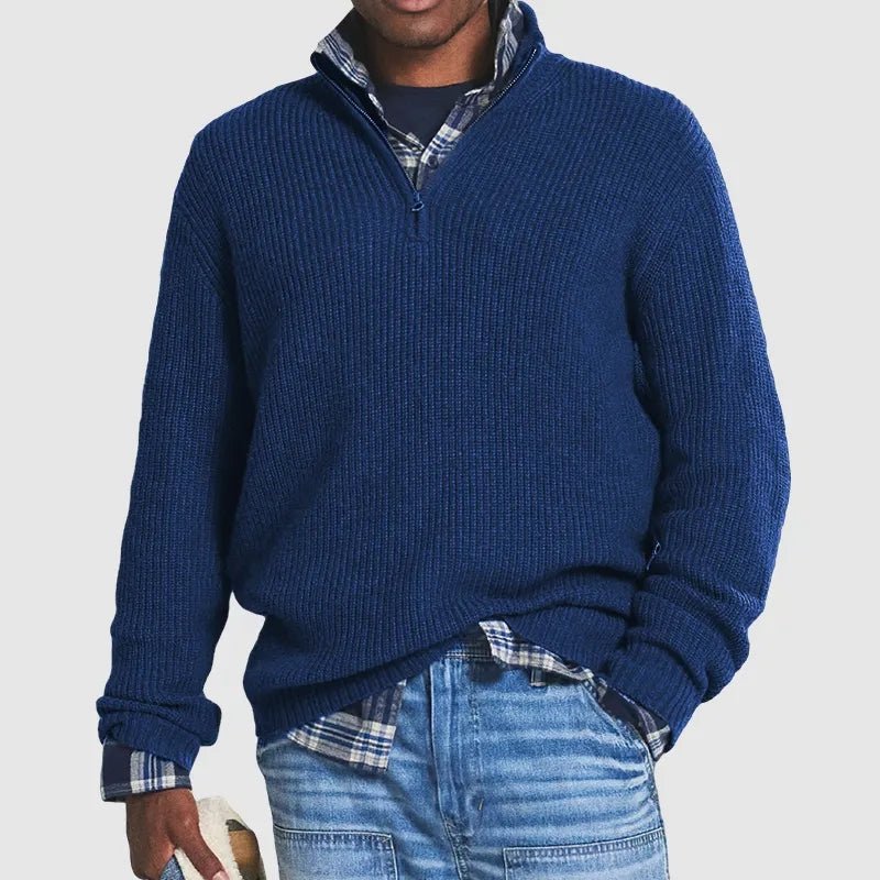 Leon | Casual Pill-Free Quarter-Zip Sweater