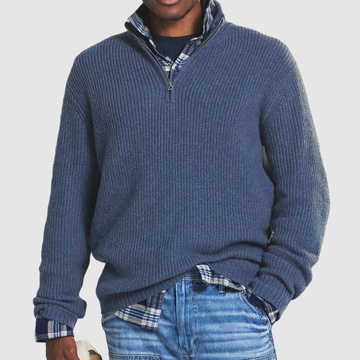 Leon | Casual Pill-Free Quarter-Zip Sweater